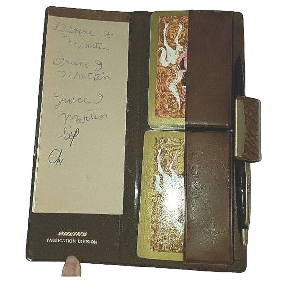 Boeing‎ Playing Card Bridge Set Unisex OS Brown Vintage Fabrication Division Pen
